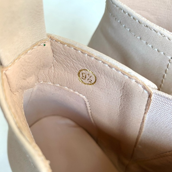 Coutgo Cut Out Ankle Boot Chunky Stacked Heel Almond Toe Slip on Western Booties - Picture 4 of 7